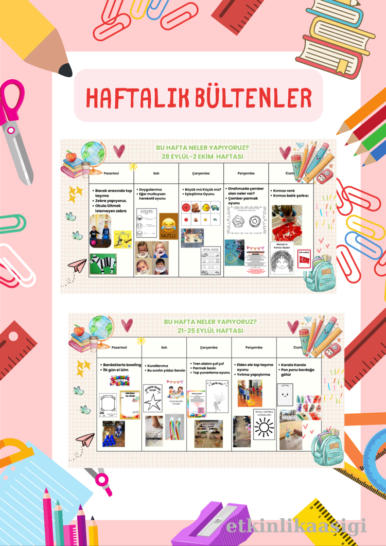 Küçük yaş (36 Ay ) Maarrif planları