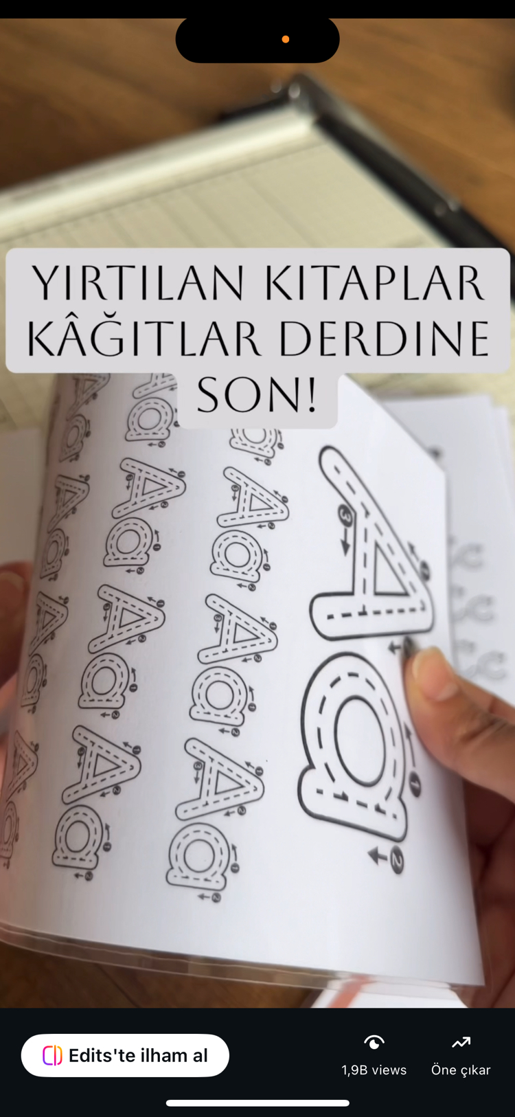 Laminasyon kaplı alfabe kitabı