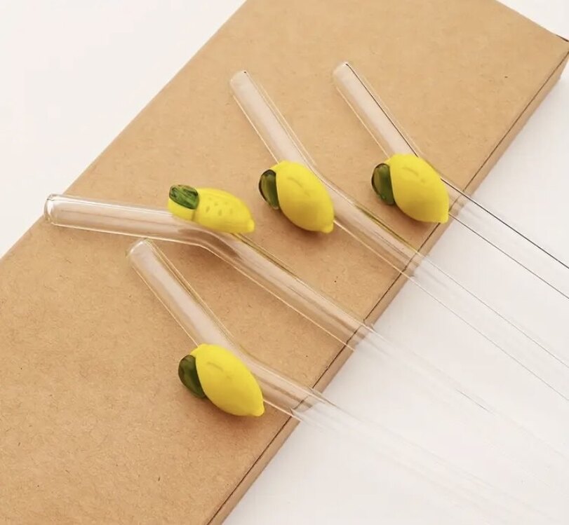 2 li Limon Detaylı Cam Pipet