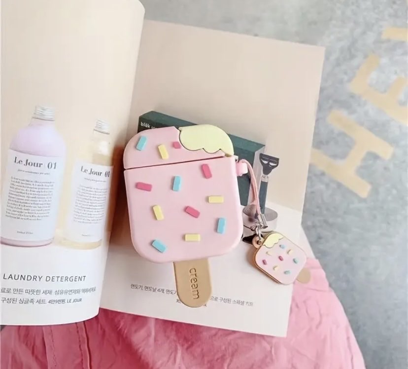 Pink Ice Cream İphone Airpods Kulaklık Kılıfı