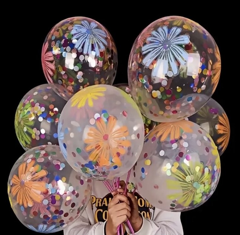 10 lu Paket Gökkuşağı Renkli Balonlar