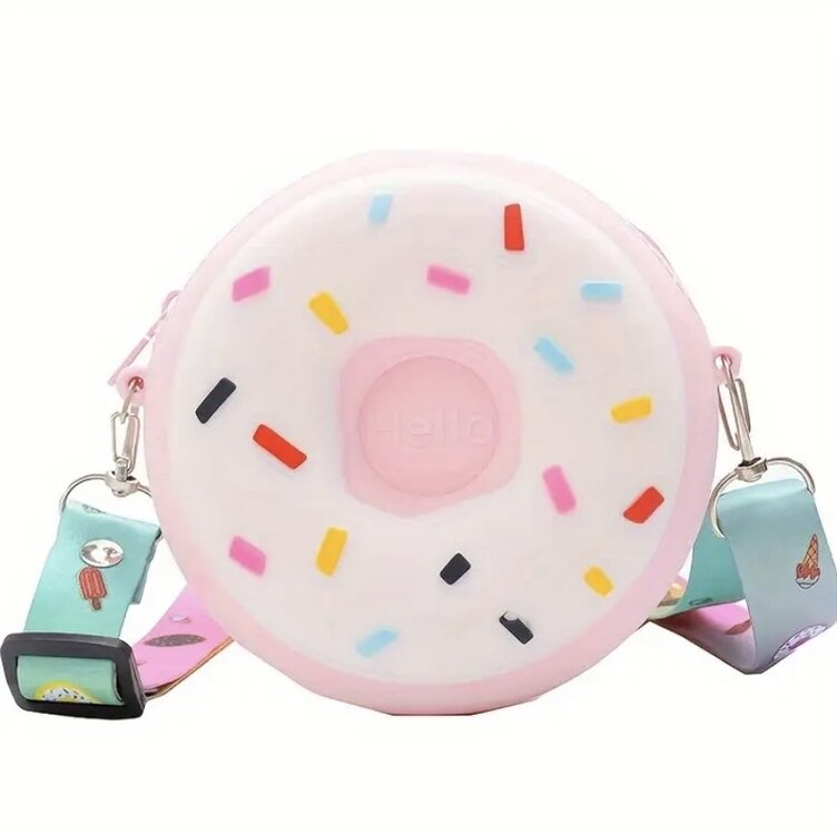 Sevimli Donut Şeklinde Silikon Para Cüzdanı