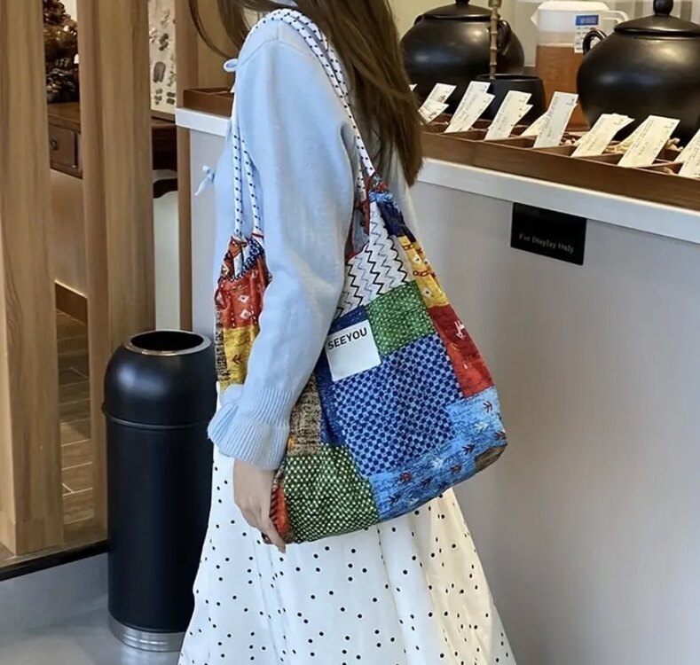 Bohem Patchwork Omuz Çantası