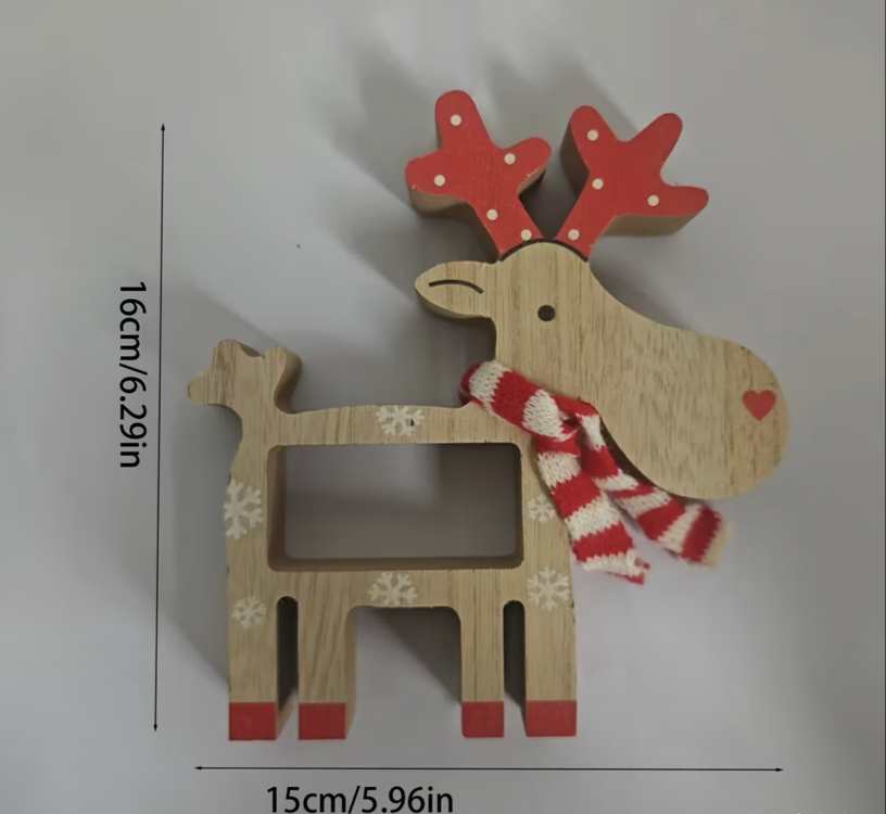 Ahşap Geyik Noel Temalı Takvim