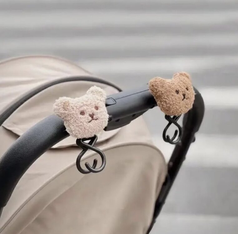Stroller Hook Sevimli Ayı Stroller Alışveriş Çantası Klipsi