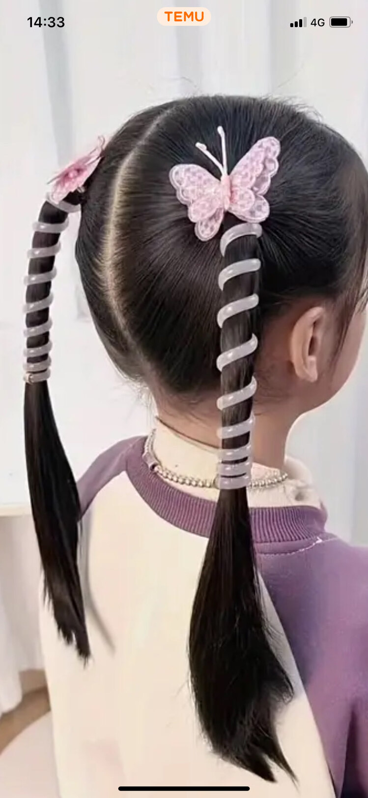 2 Adet Boho Chic Kelebek Spiral Saç Lastiği