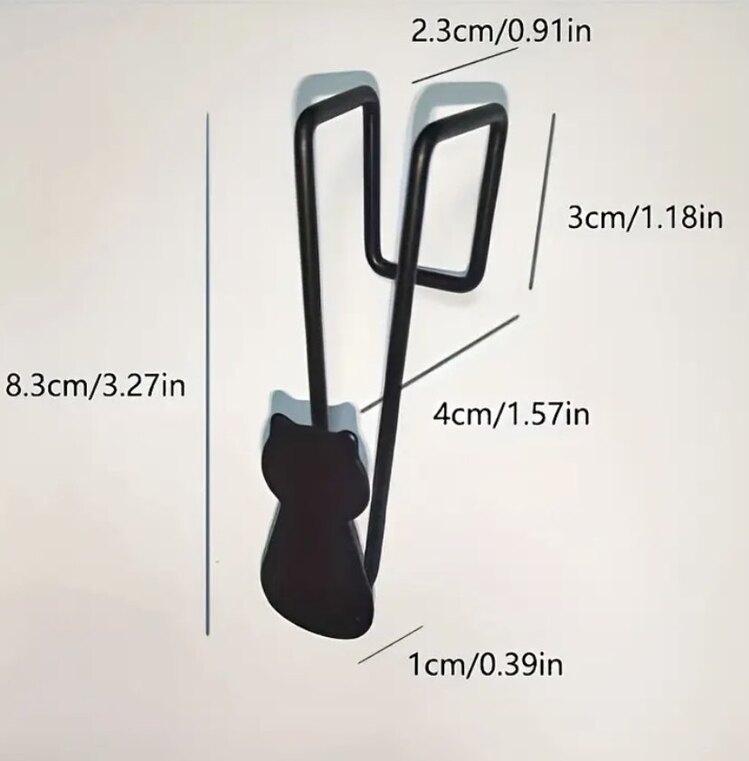 2 li Kedi Şekilli Metal Kapı Kanca Askıları
