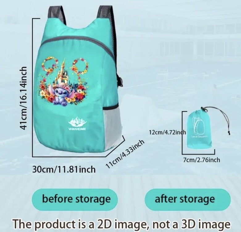 Disney Stitch Hafif Katlanabilir Sırt Çantası