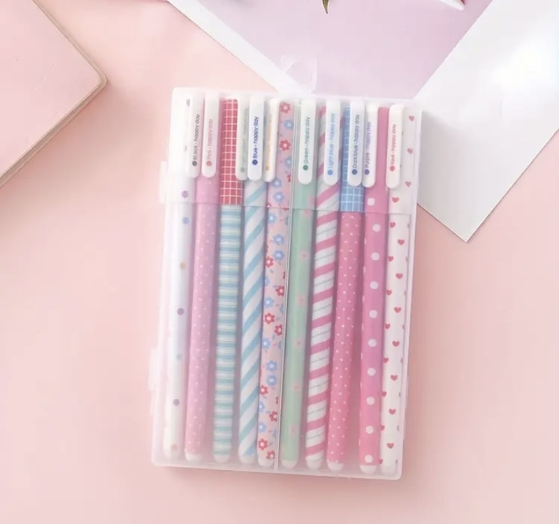 1 set Çok Renkli Jel Kalem Seti
