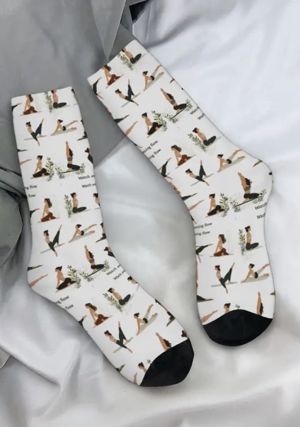 Yoga Kız Baskılı Çorap