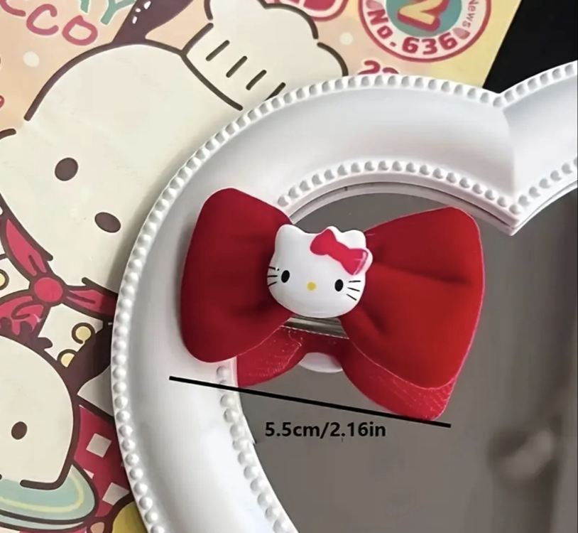 İkili Sanrio Hello Kitty Kırmızı Saç Tokası