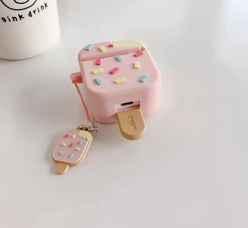 Pink Ice Cream İphone Airpods Kulaklık Kılıfı