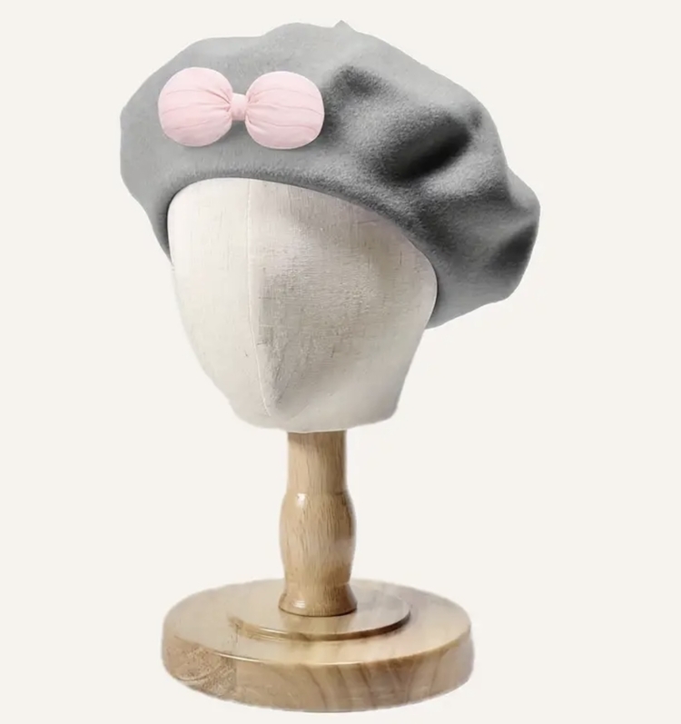 Pembe Fiyonk Detaylı Örme Bere