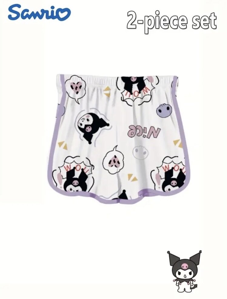 Sanrio Kuromi Kolsuz Alt-Üst Takım