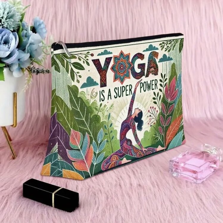 Yoga Süper Güç Keten Makyaj Çantası