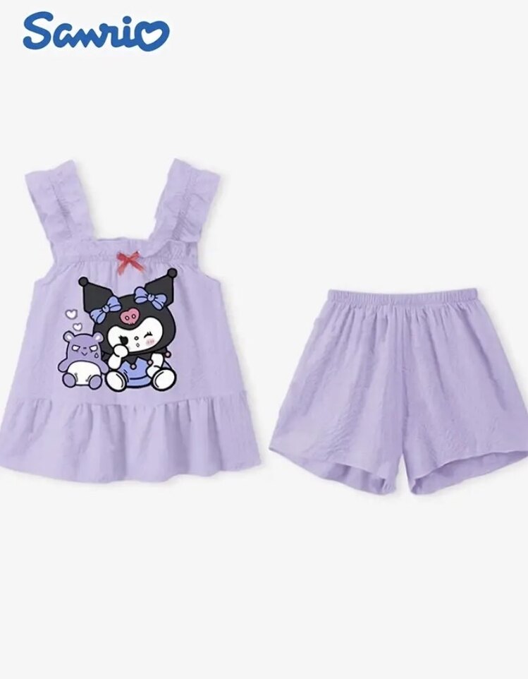 Sanrio Kuromi Kolsuz Alt-Üst Takım