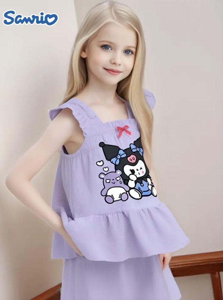 Sanrio Kuromi Kolsuz Alt-Üst Takım