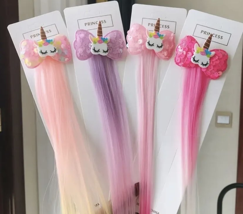 Kız Çocuk Unicorn Klipsleri