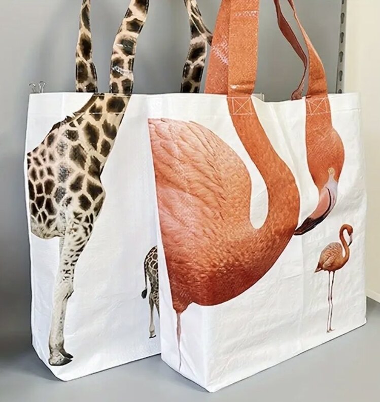 Flamingo Desenli Tote Çanta