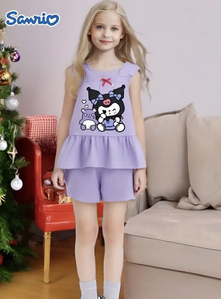 Sanrio Kuromi Kolsuz Alt-Üst Takım