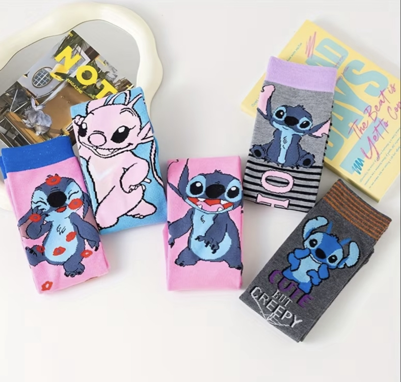 Disney Stitch Karikatür Çorap