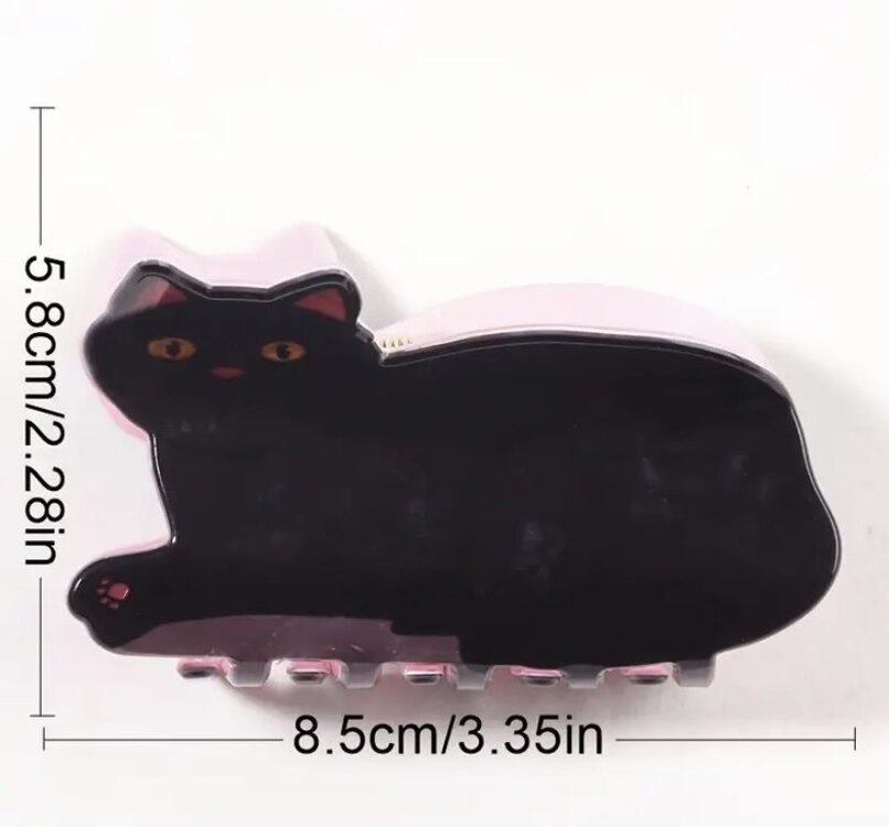 Sevimli Siyah Kedi Saç Tokası