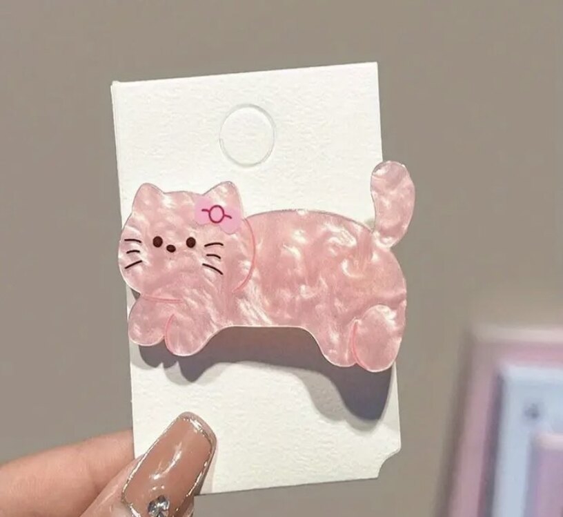 5 li Set Karikatür Parti Kedi Köpek Saç Klipsi
