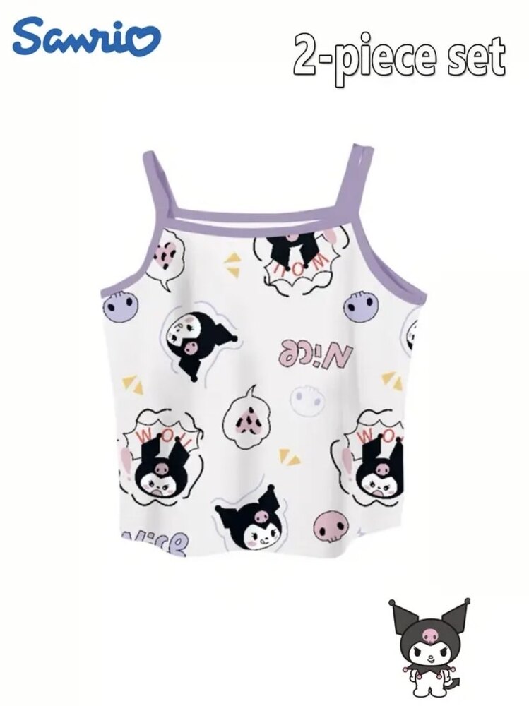 Sanrio Kuromi Kolsuz Alt-Üst Takım