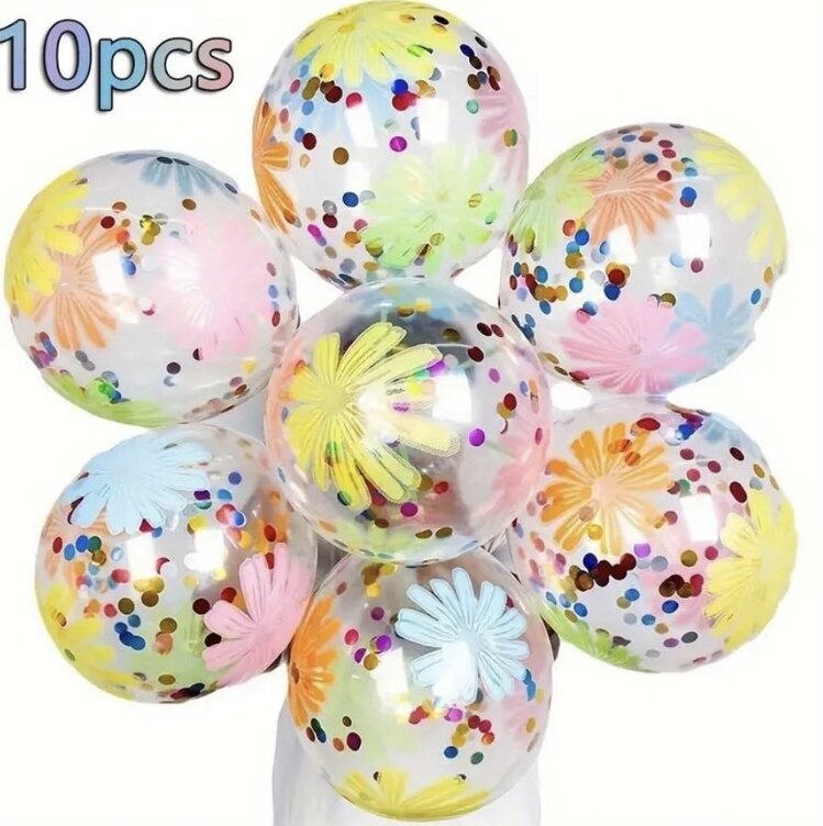 10 lu Paket Gökkuşağı Renkli Balonlar