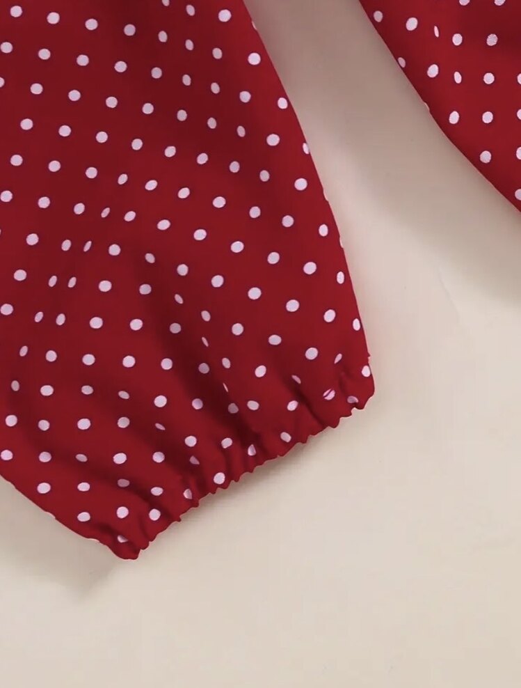 Bebek Tavşan Nakışlı Tulum + Saç Bandı + Nokta Desenli Rahat Dış Mekan Pantolon.