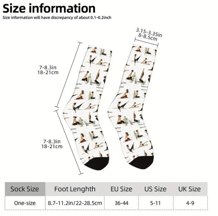 Yoga Kız Baskılı Çorap