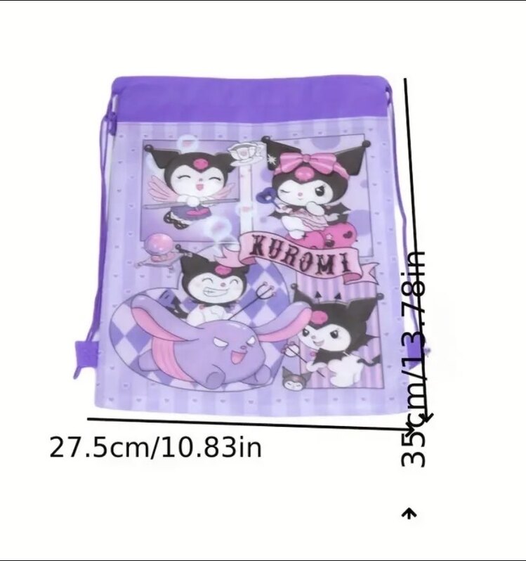 Sanrio Kurumi İpli Çanta-Yumuşak Dokumasız Toz Geçirmez Kapatmalı Saklama Çantaları