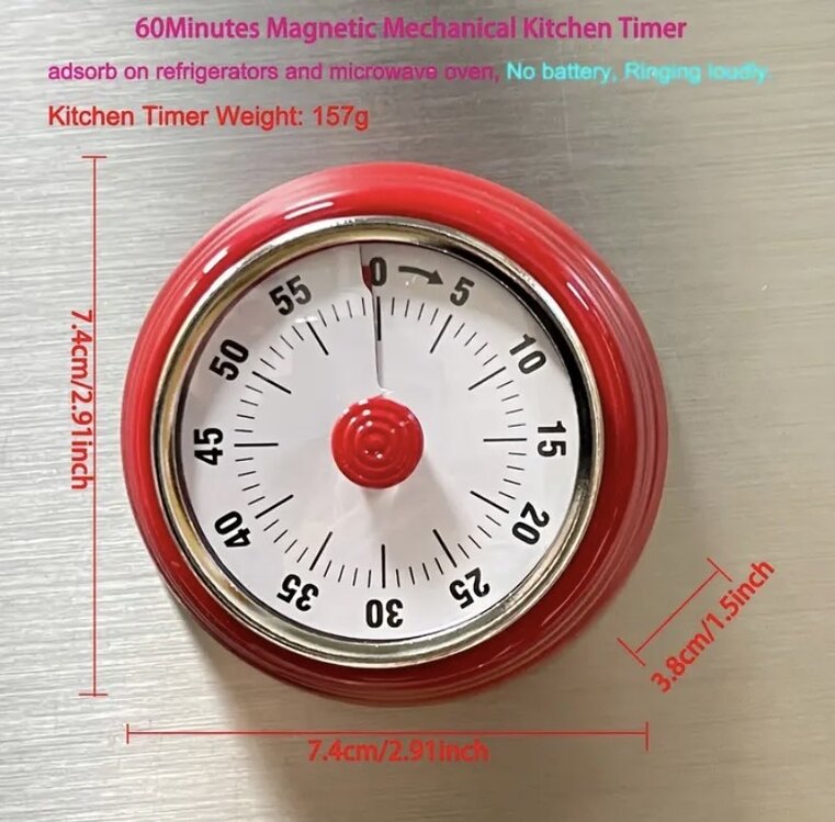 Manyetik Mekanik Mutfak Zamanlayıcısı/Timer