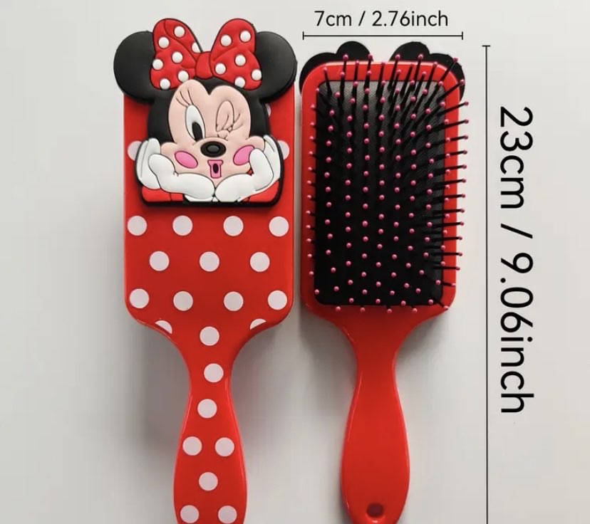 Mickey Minnie Karikatür Büyük Plastik Kare Tarak