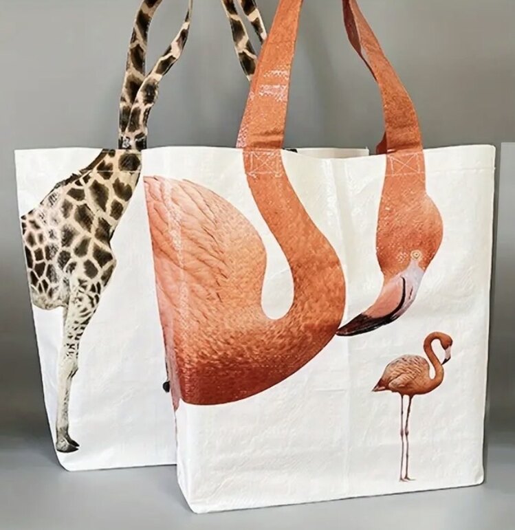 Flamingo Desenli Tote Çanta