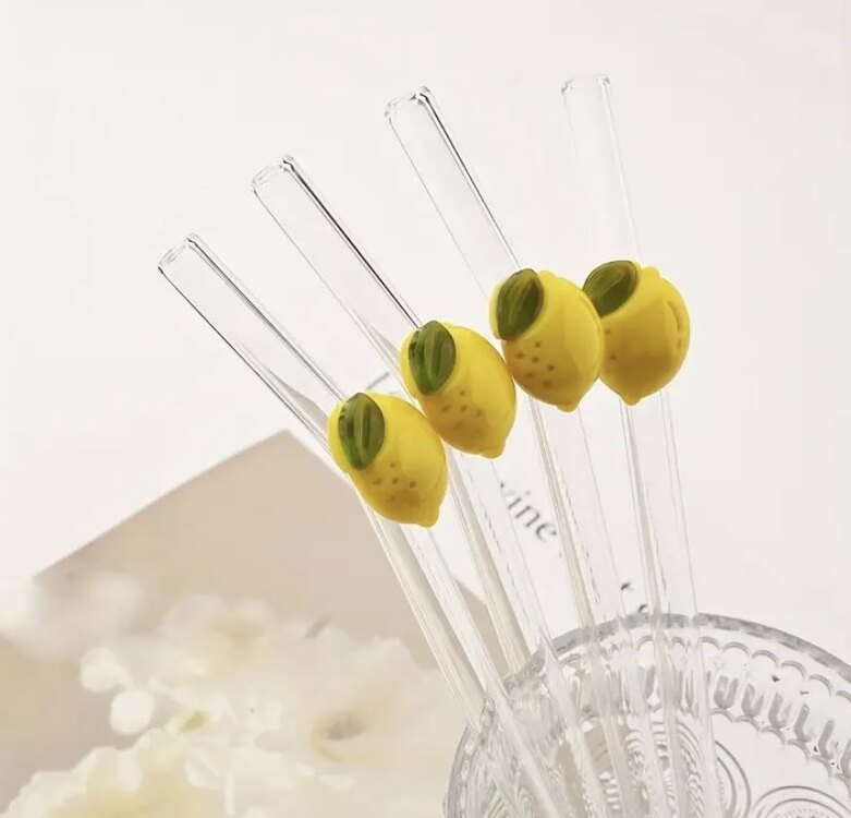 2 li Limon Detaylı Cam Pipet