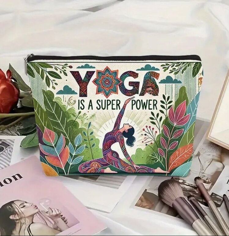 Yoga Süper Güç Keten Makyaj Çantası