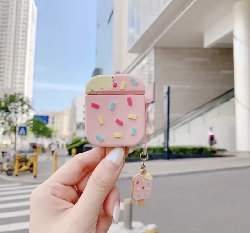 Pink Ice Cream İphone Airpods Kulaklık Kılıfı