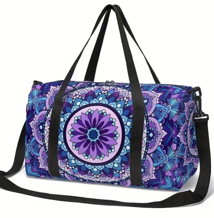 Bohemya Mandala Baskılı Spor Çantası