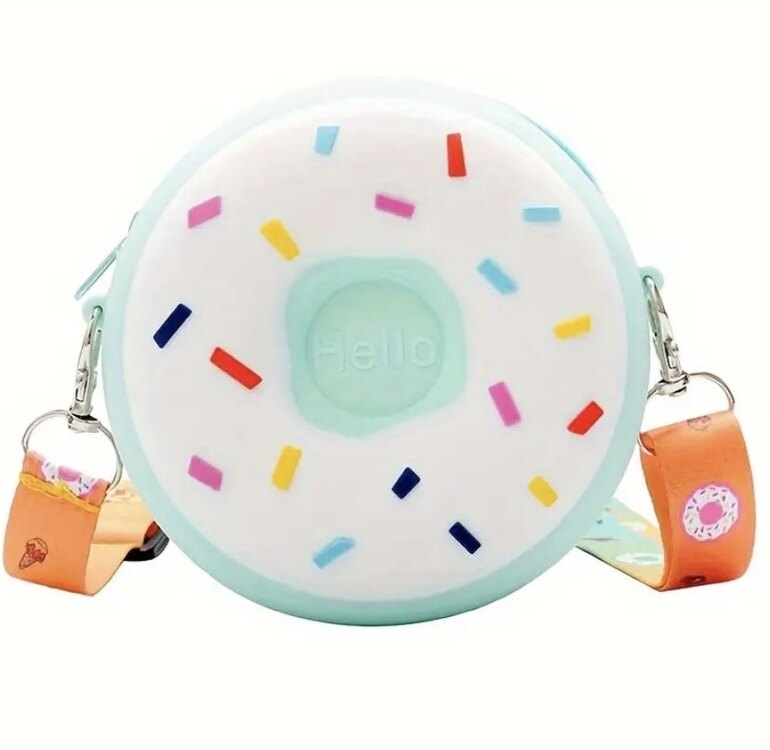 Sevimli Donut Şeklinde Silikon Para Cüzdanı