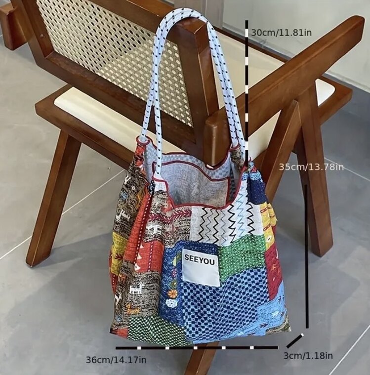 Bohem Patchwork Omuz Çantası