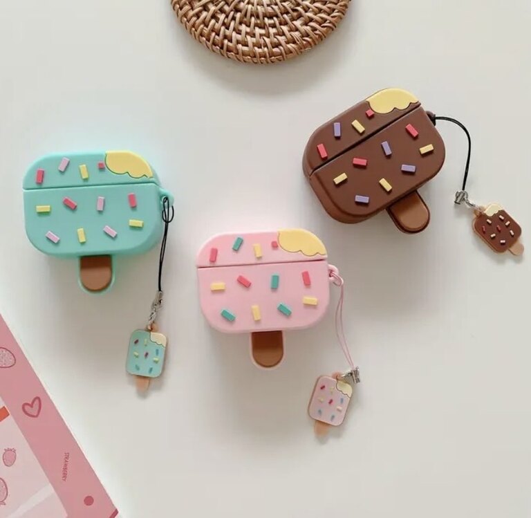 Pink Ice Cream İphone Airpods Kulaklık Kılıfı