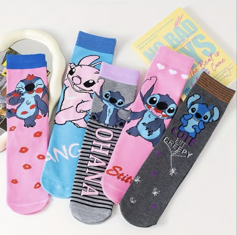 Disney Stitch Karikatür Çorap