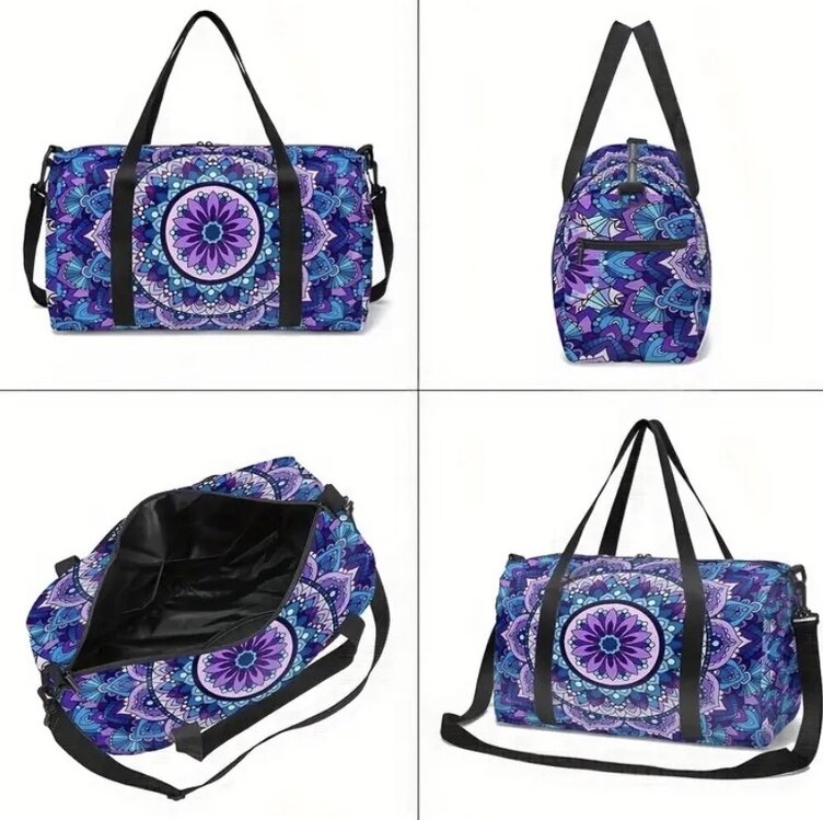 Bohemya Mandala Baskılı Spor Çantası