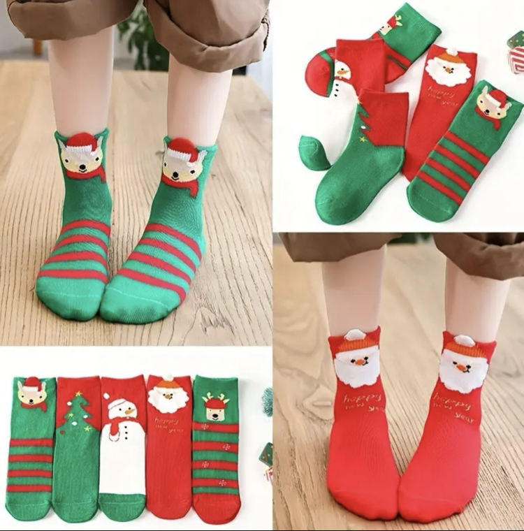 Erkek Çocuk Noel Temalı Çoraplar