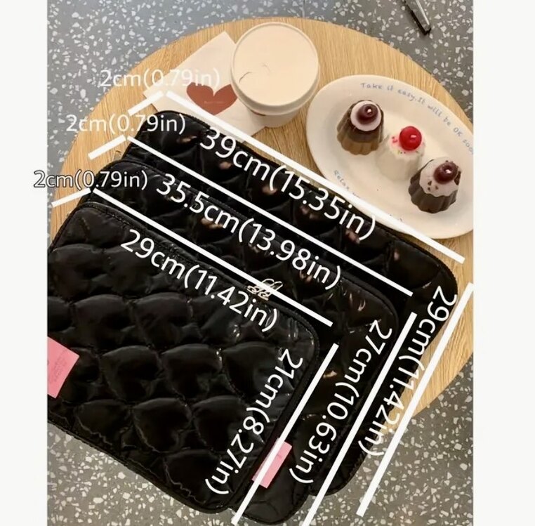 Sevimli Puf Kalp Nakışlı Tablet Kılıfı