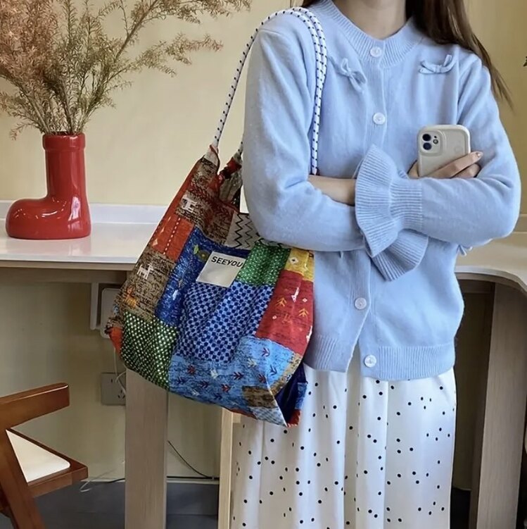 Bohem Patchwork Omuz Çantası