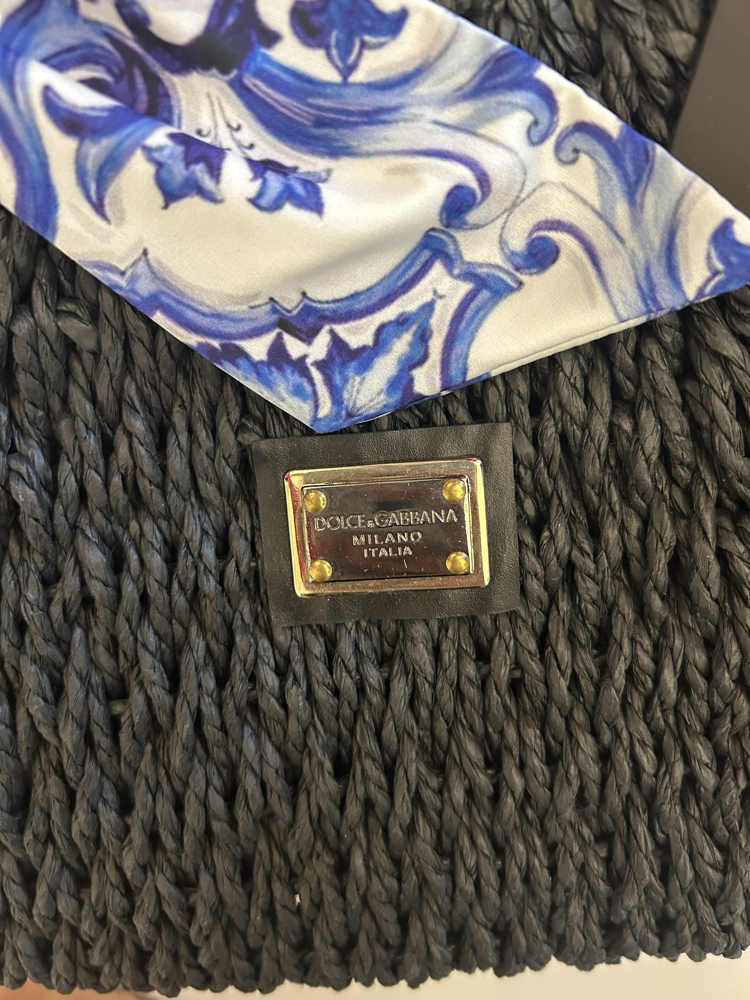 D&G SİYAH HASIR ÇANTA
