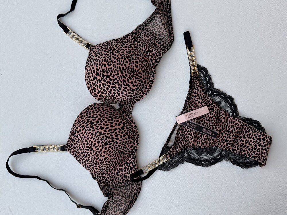 PEMBE LEOPAR VİCTORİA SET