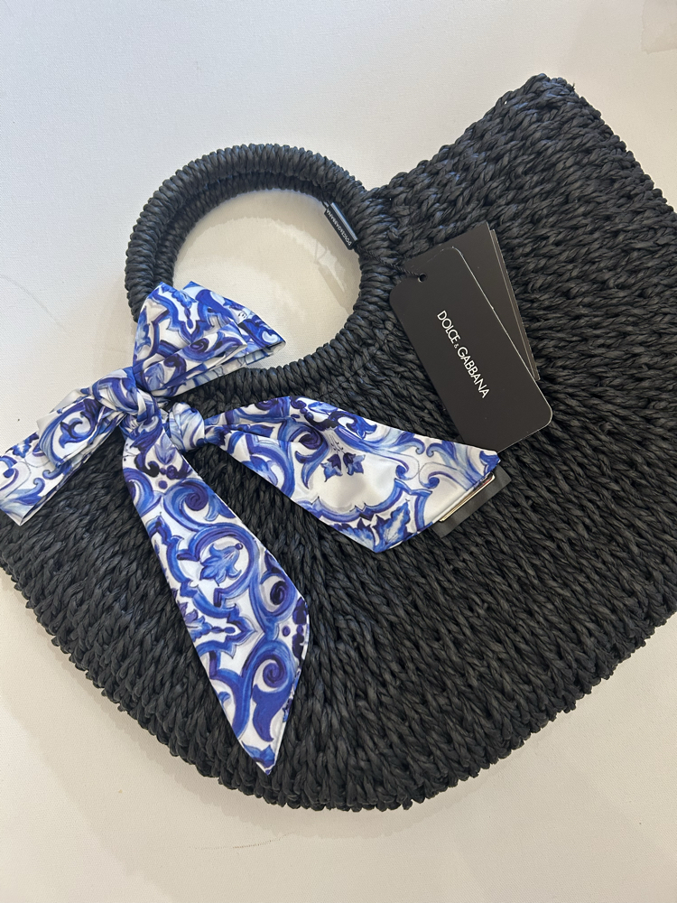 D&G SİYAH HASIR ÇANTA